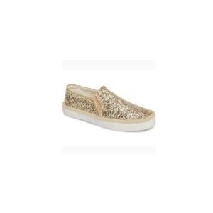 Jack Rogers Tucker Gold Glitter Slip on Sneakers NIB Sz 6